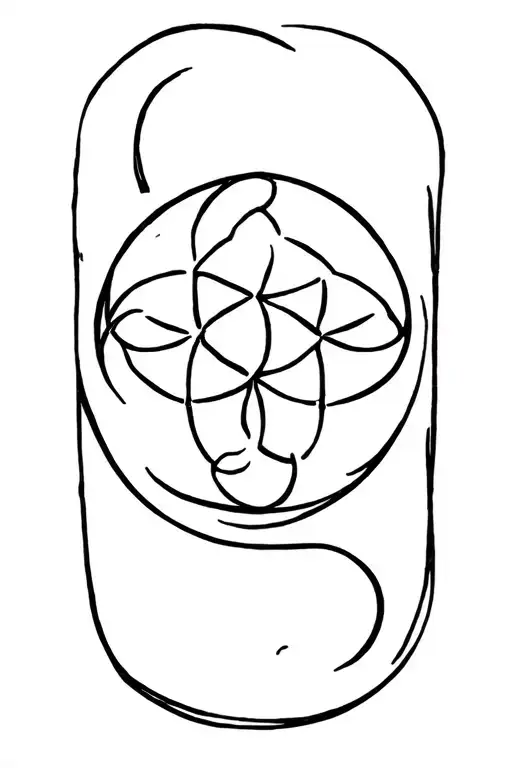 Ying Yang Flower Of Life