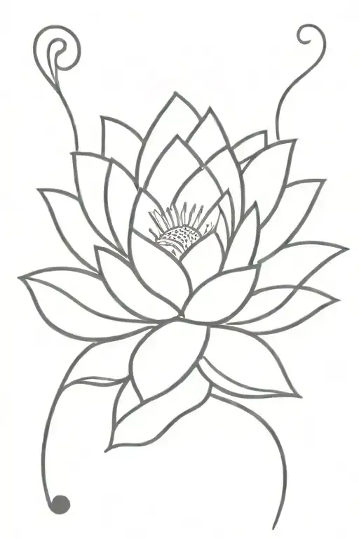 Lotus Flower Path Leading Towards Minimalist