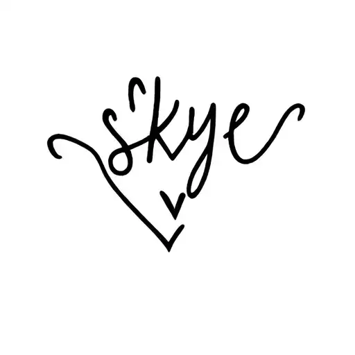 Name Skye With Heart