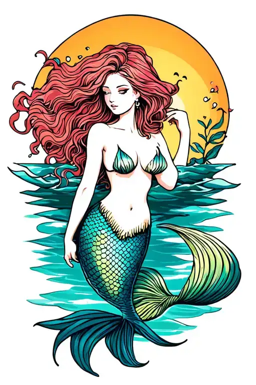 Mermaid Pin Up Girl