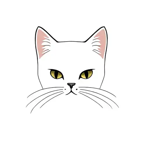 Cat Minimalist Tattoo Design