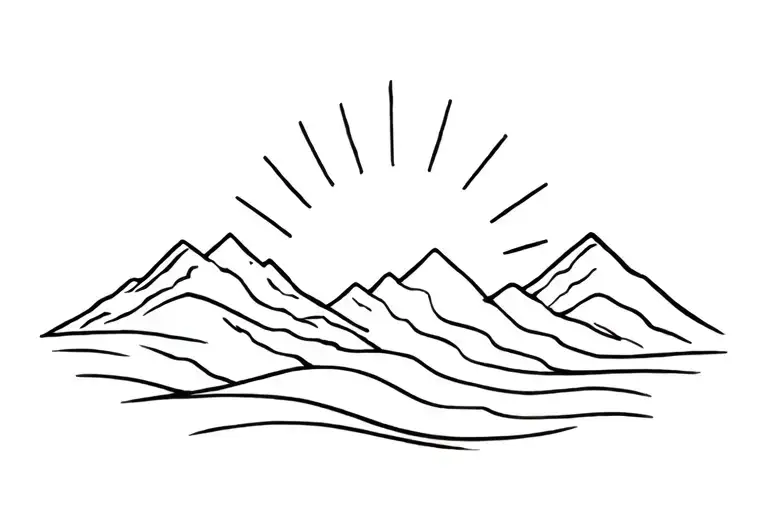 Mountain And Sun And Wave