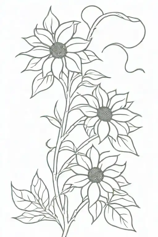 Sunflower Intertwined