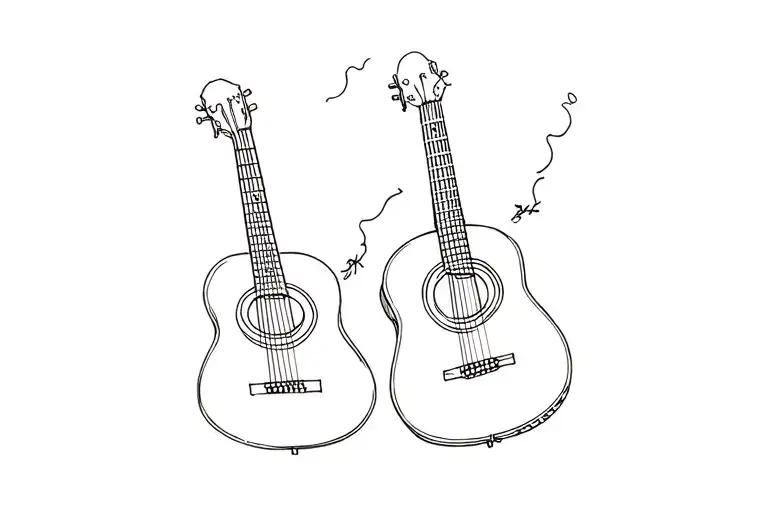 Create A Minimalist Father And Son Bonding Together With Guitars