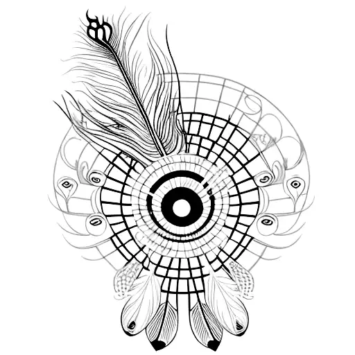 Shuttle Badminton With Peacock Feather And Flute