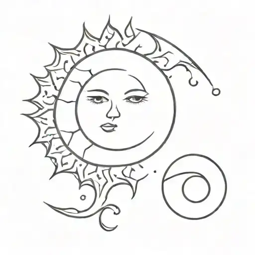 Semicolon As Sun And Moon