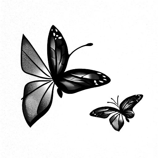 Butterfly On A Flower Background Purple Sunset