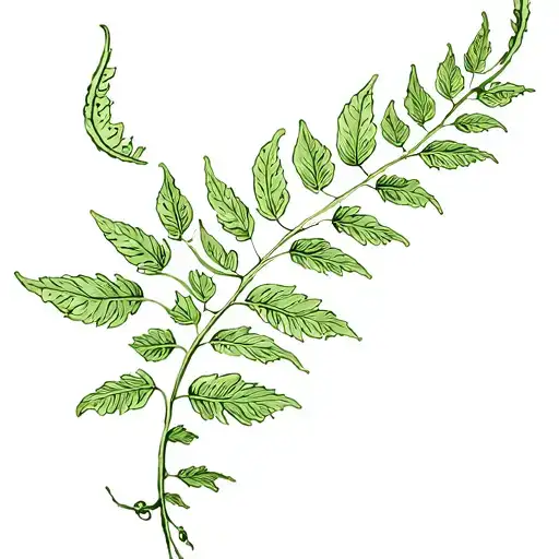 Fiddlehead Fern Vine Tattoo In The Shape Of Your Hip For Your Hip