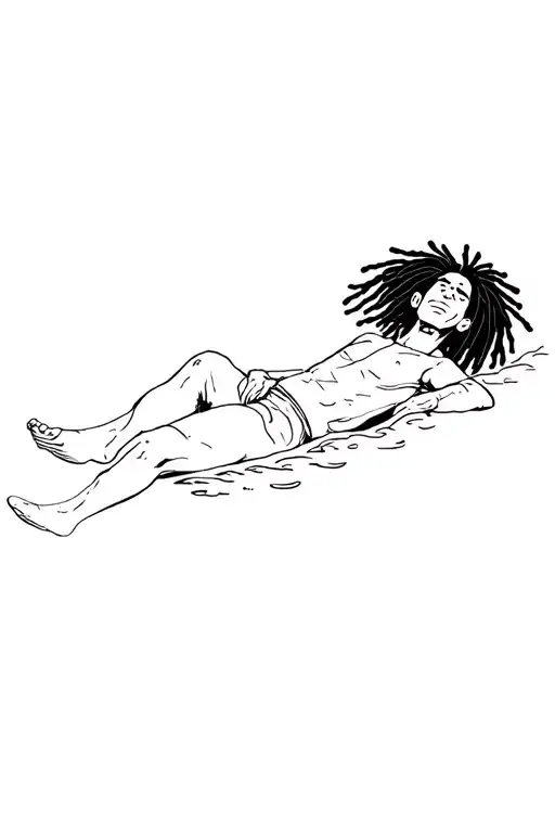 Huey Boondocks With Dreadlocks Relaxing Floating Away