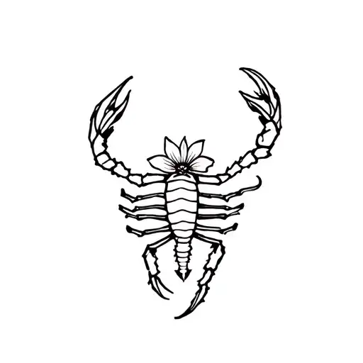 Scorpio With A Flower