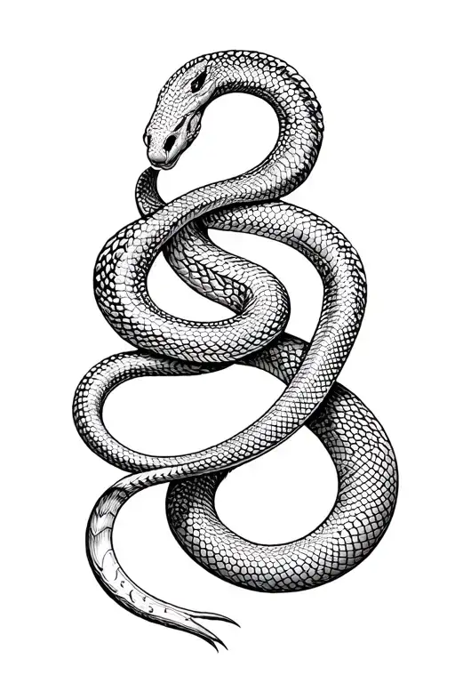 Snake Wrapping Around Arm Sleeve