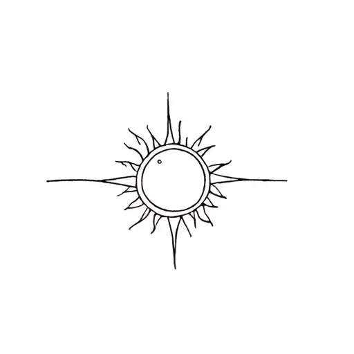 Moon And Sun Fluid Lines Collar Bone