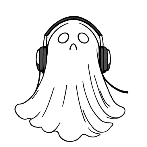 Ghost With Headphones