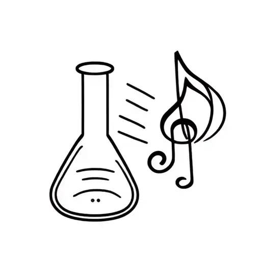 Erlenmayer Flask And Music Note Transforming