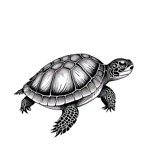 Turtle Dotwork Illustration