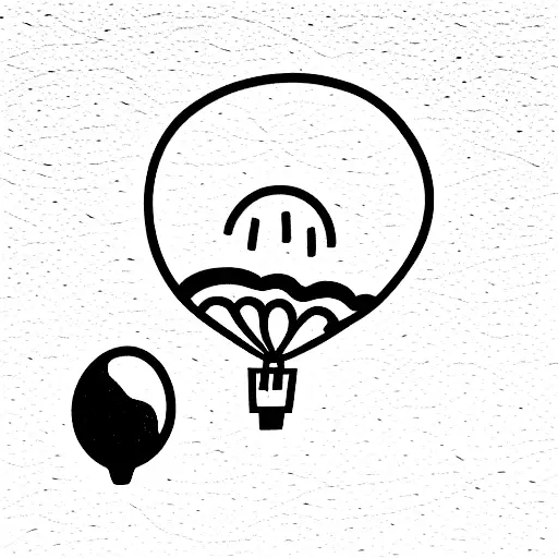 Little Flying Balloon With A Rock Under It