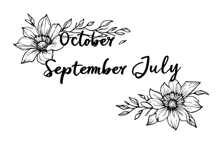 Birth Month Flower October May September And July
