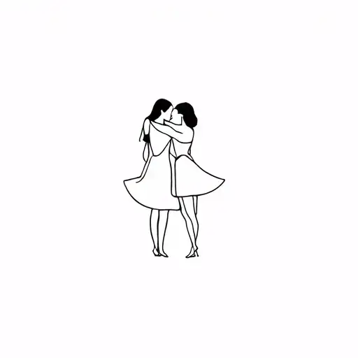 Two People Dancing Together