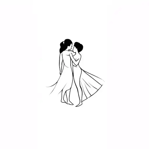 Two People Dancing Together Unisex