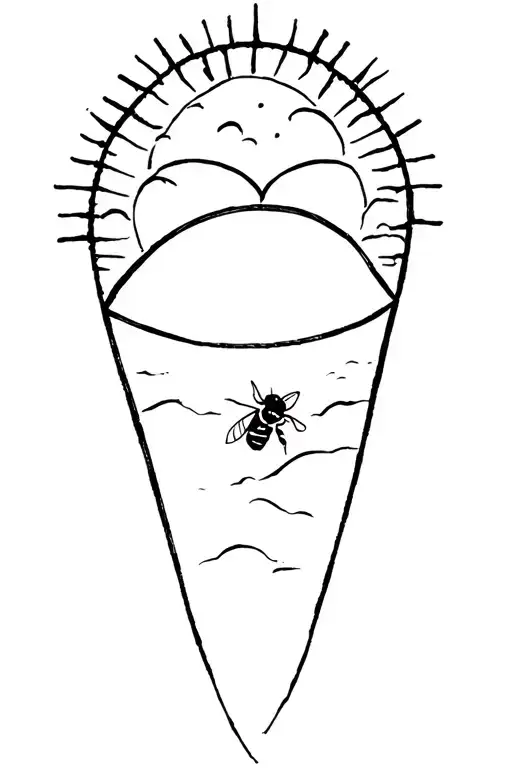 Bumblebee Flying Towards The Sun