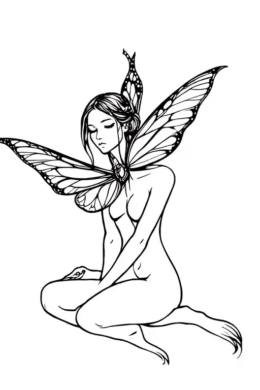 Gothic Fairy Sitting