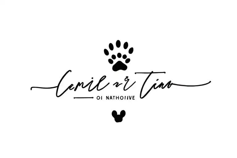 Dog Paw And Name Written