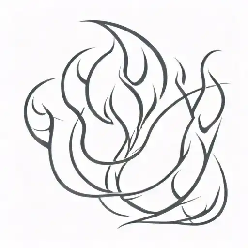 Flames Negative Shading Realistic