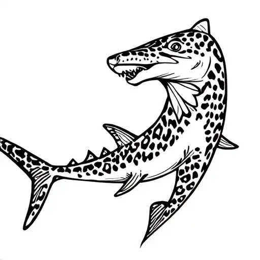 Leopard Shark Swimming