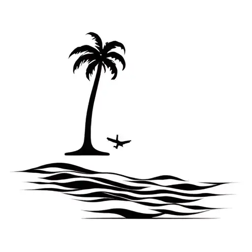 Wine Glass Aircraft Wave Palm