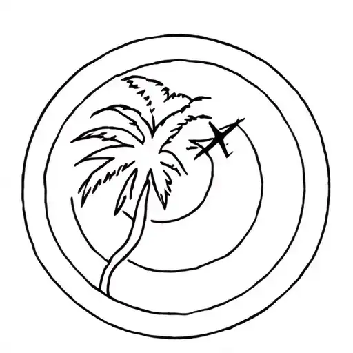 Meer Sun Palm Airplane Flying