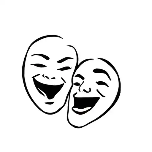2 Laughing Masks Laughing