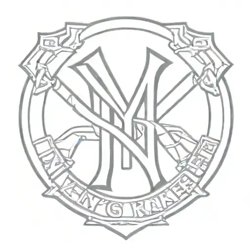 Blend Ny Rangers And Ny Yankees Logos Into The Letters Of Theo