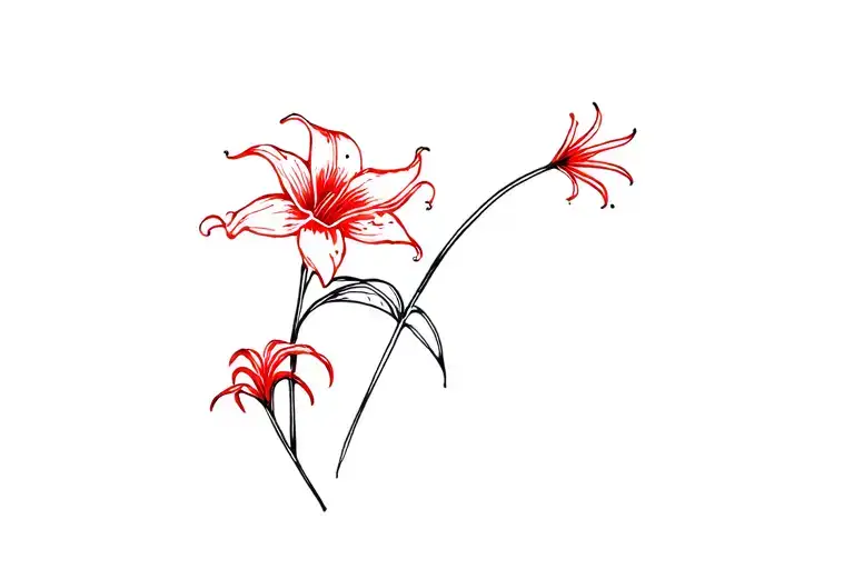 Write Malina With A Wild Flower Red Spider Lily
