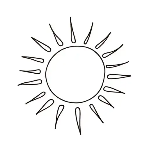 Simple Sun Tattoo Girly Vibes