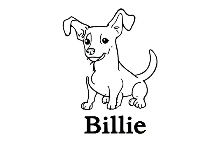 Dogs Poot With Name Billie