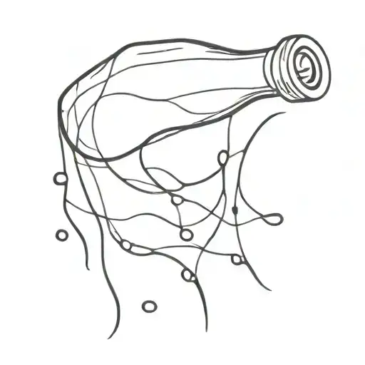 Spilled Wine Bottle