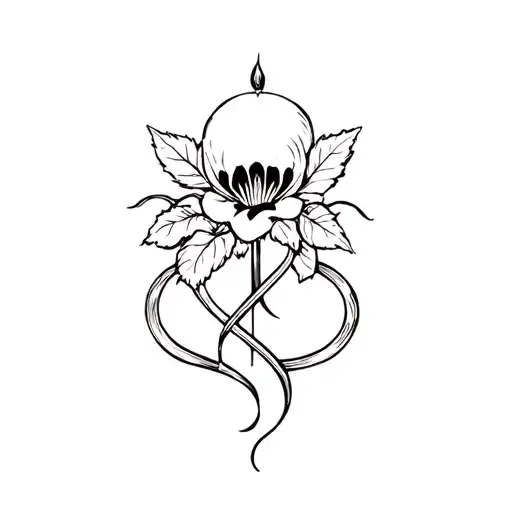 Poison Ivvy Poison Logo Intertwined Floral Sleeve