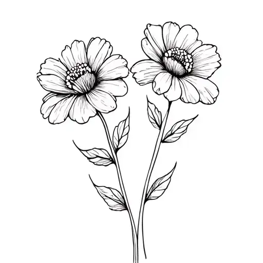 Two Flowers Embracing Each Other