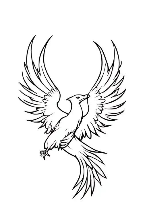 Phoenix Bird Rising Fire