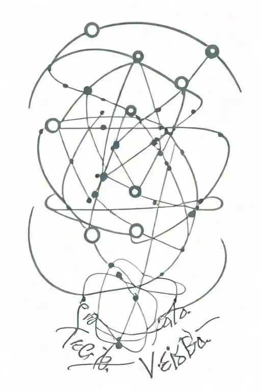 Facta Non Verba Text With An Atom