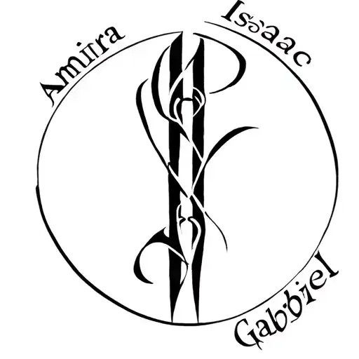 Tribal Names Amira Isaac Gabriel Back Piece