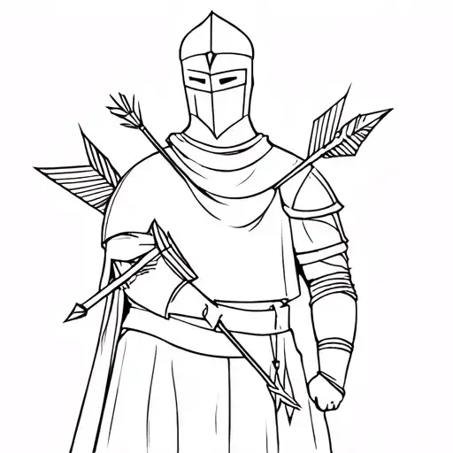 Knight With Arrows On Him