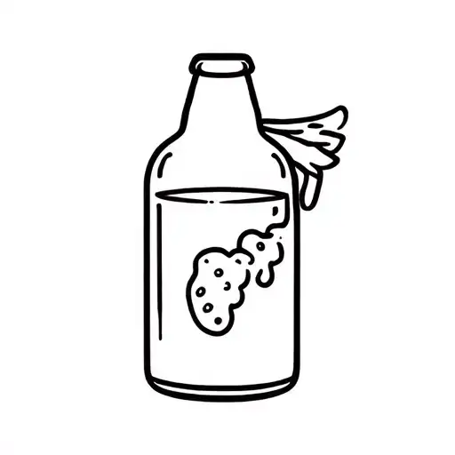 Whiskey Sour With Bottle Of Beer