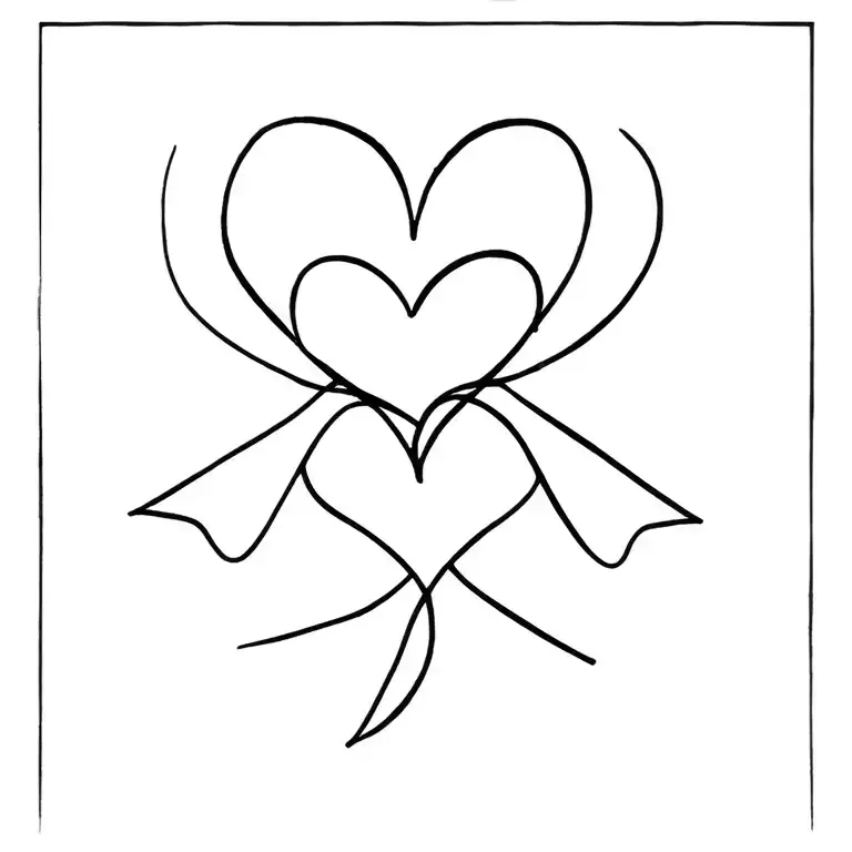 Bow And Little Heart Intertwined