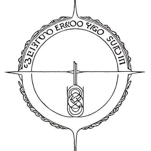 Greek Philiosopher With Cogito Ergo Sum