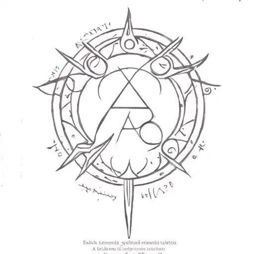 Enki God Symbol In Alchemy Transmutation Circle
