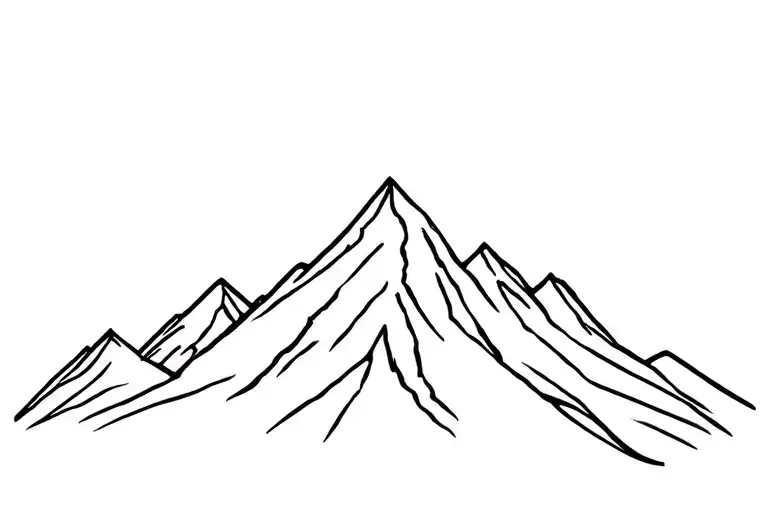 Mountain Range Silhouette Formed