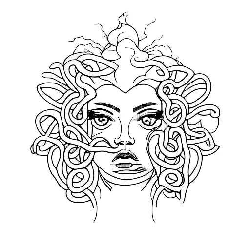 Medusa Based On Black Girl Combined With Sun