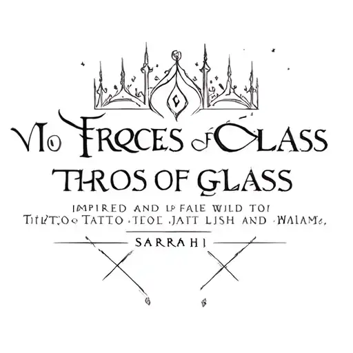 Sarah J Maas Book Series Inspired Tattoo Design No Faces Focus On Throne Of Glass