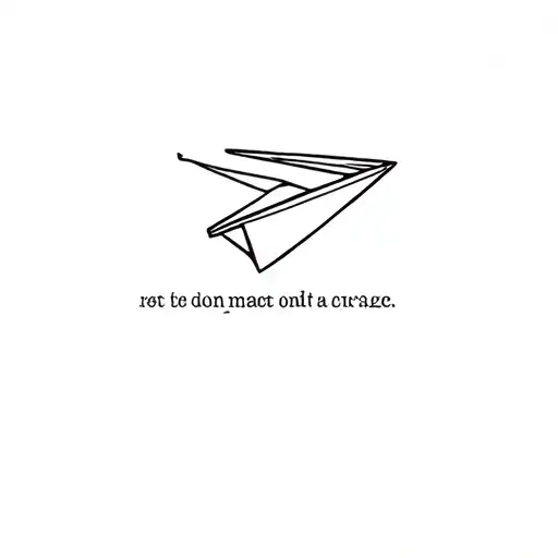 Patricia Text With Paper Plane